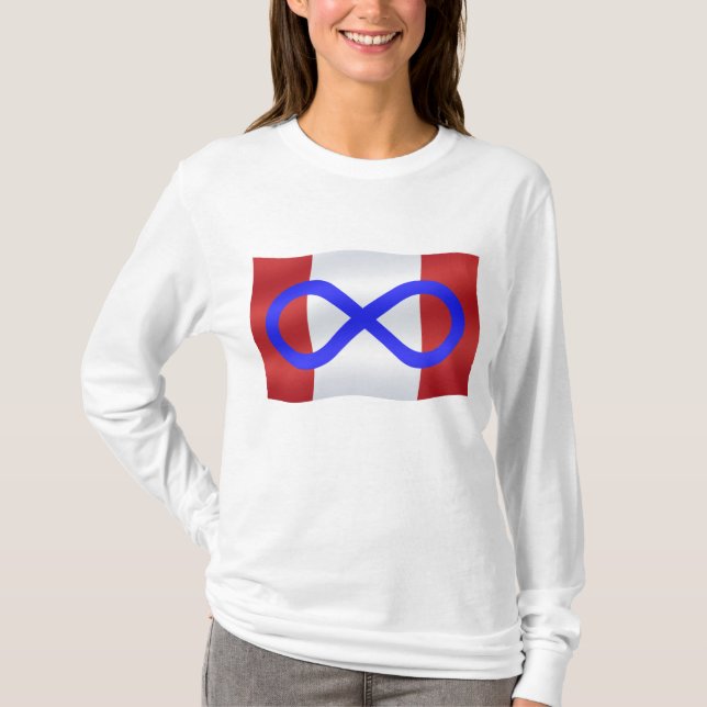 Camiseta Metis Pride First Nations Metis T-shirts femininas (Frente)