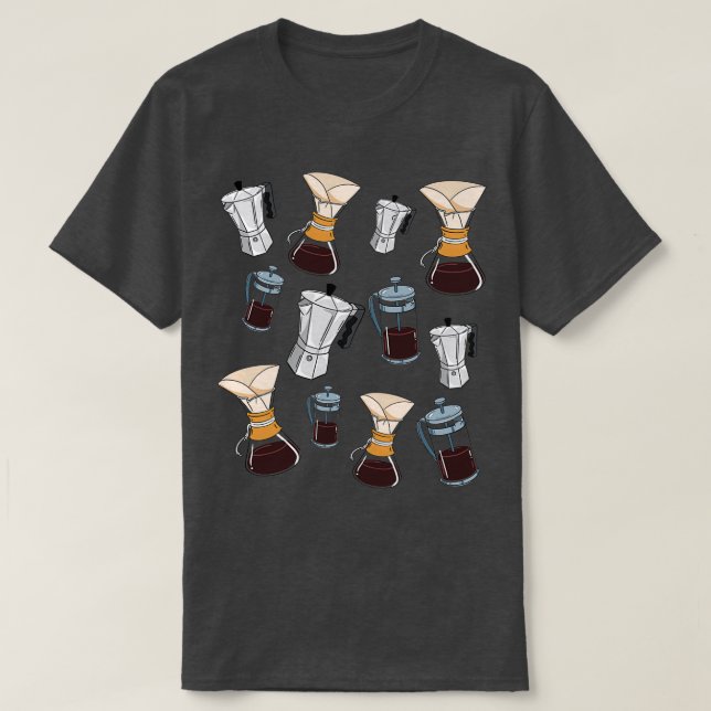 Camiseta Métodos de Criação de Café TShirt Clássica (Frente do Design)