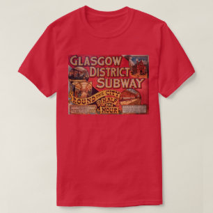 Camiseta Metro da cidade de Glasgow do vintage