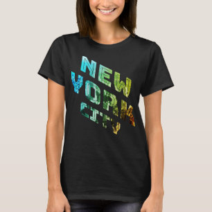 Camiseta Metro de Manhattan Centro Skyline Nova Iorque NYC