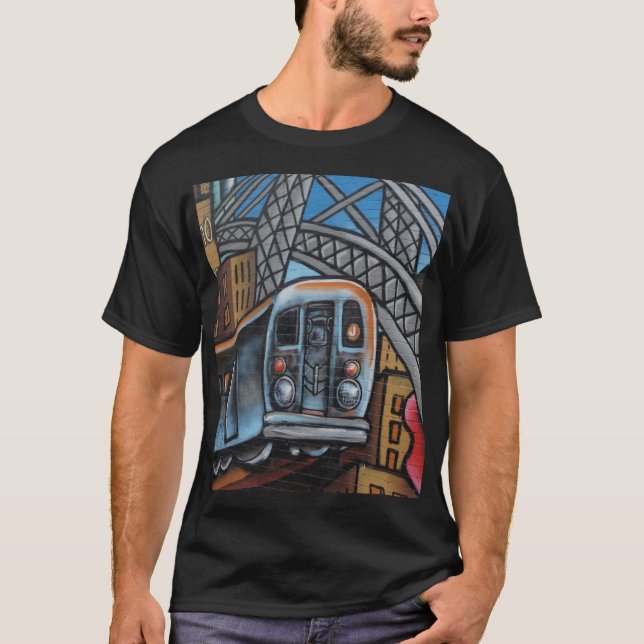 Camiseta Metrô de trem grafite urbano (Frente)