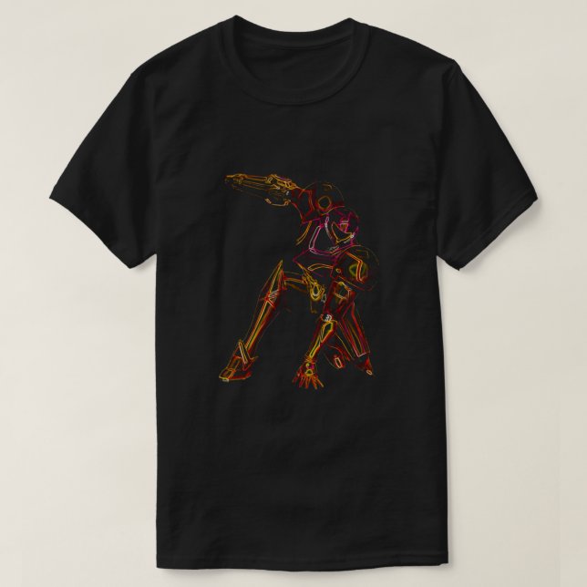Camiseta Metroid Neon (Frente do Design)