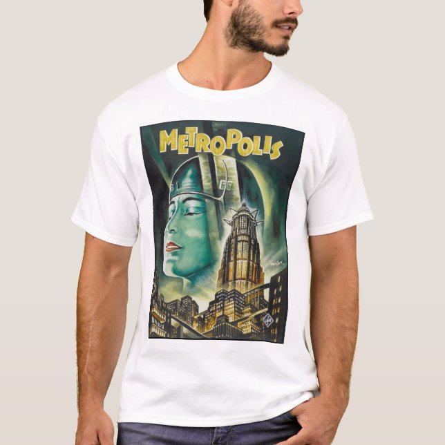 Camiseta METROPOLIS Fritz Lang Sci-Fi Drama 1927 Filme Anti (Frente)