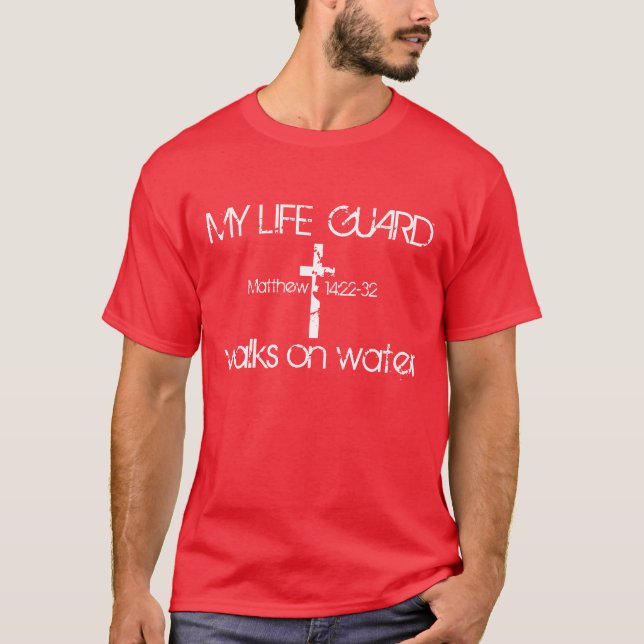 Camiseta Meu 14:22 de Matthew do verso da bíblia da guarda (Frente)