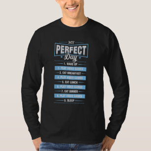 Camiseta Meu Acordar perfeito para cima reproduzir Videos g