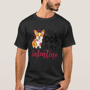 Camiseta Meu adorável cão Corgi é meu cachorrinho do Dia de