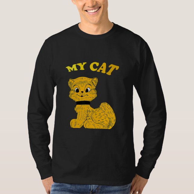 Camiseta Meu adorável modelo de gato (Frente)