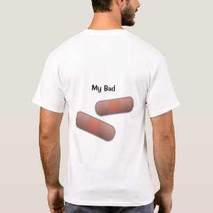 Camiseta Meu Adulto BandAid Personalizável Incorreto