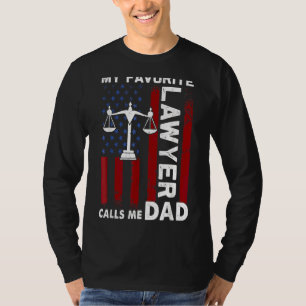 Camiseta Meu Advogado Favorito Me Chama Pai Usa Bandeira do