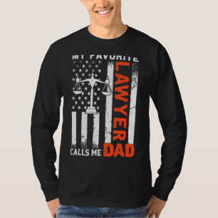 Camiseta Meu Advogado Favorito Me Chama Pai Usa Bandeira do