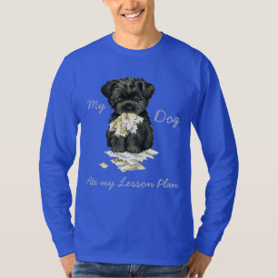 Camiseta Meu Affenpinscher comeu meu plano de aula