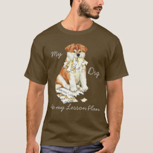 Camiseta Meu Akita Ate Meu Plano De Lição