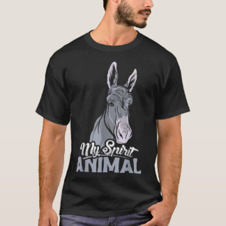 Camiseta Meu amante de design de animal espiritual e burro