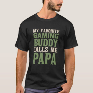 Camiseta Meu Amigo de Jogo Favorito Papa Pai de Jogos Fama