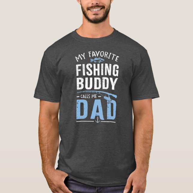 Camiseta Meu Amigo De Pesca Favorito Me Chama De Pai (Frente)