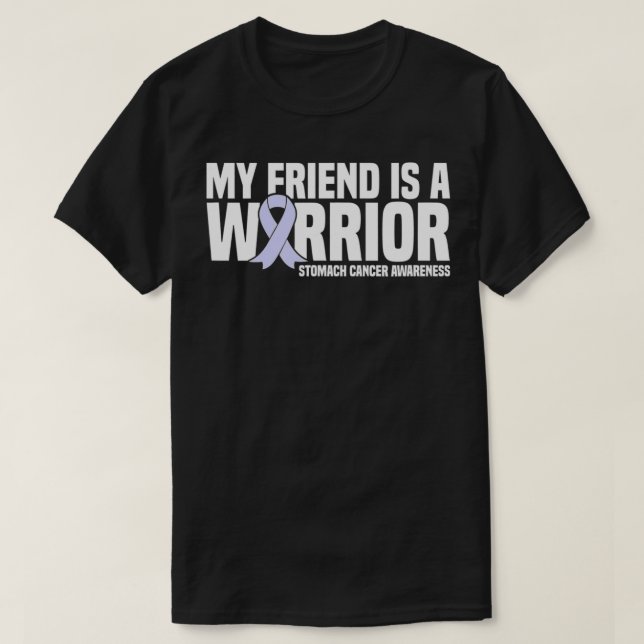 Camiseta Meu amigo é um guerreiro que ensina o Cancer de es (Frente do Design)