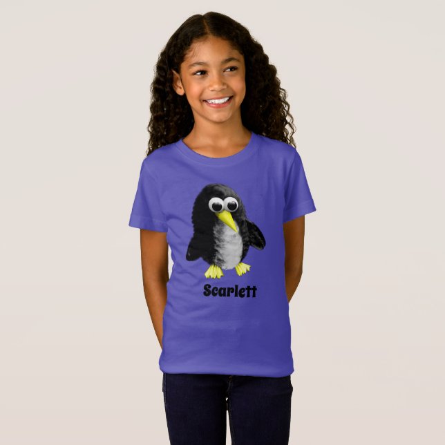 Camiseta Meu amigo, o pinguim, personalizado para crianças (Frente Completa)