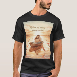 Camiseta Meu Amor Como Pescar Sempre Pega