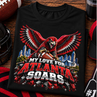 Camiseta Meu Amor por Atlanta Soars Fã de Futebol