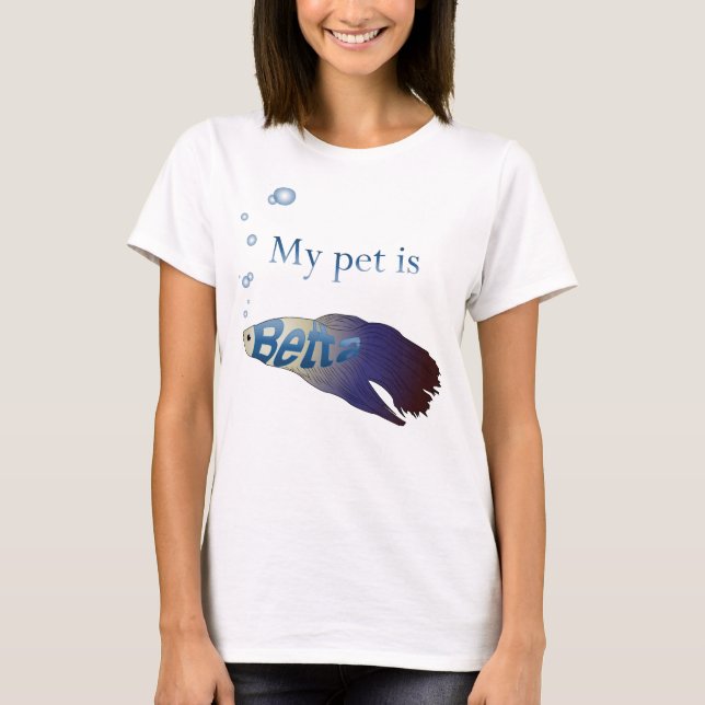 Camiseta Meu animal de estimação é Betta (Frente)