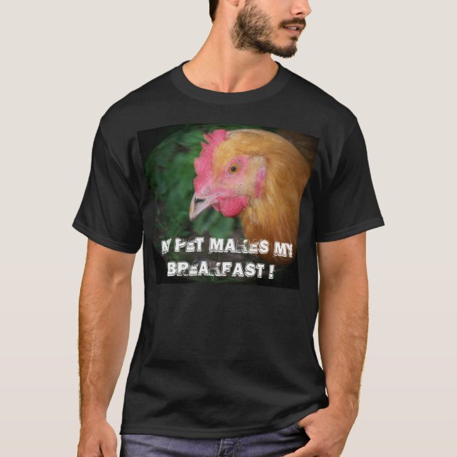 CAMISETA MEU ANIMAL DE ESTIMAÇÃO FAZ MEU PEQUENO ALMOÇO! (Frente)