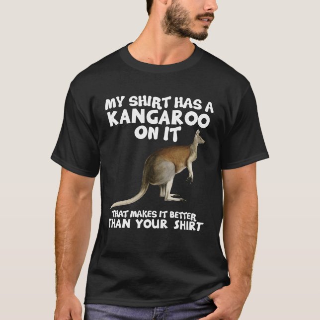 Camiseta Meu Animal De Zookeeper De Kangaroo (Frente)