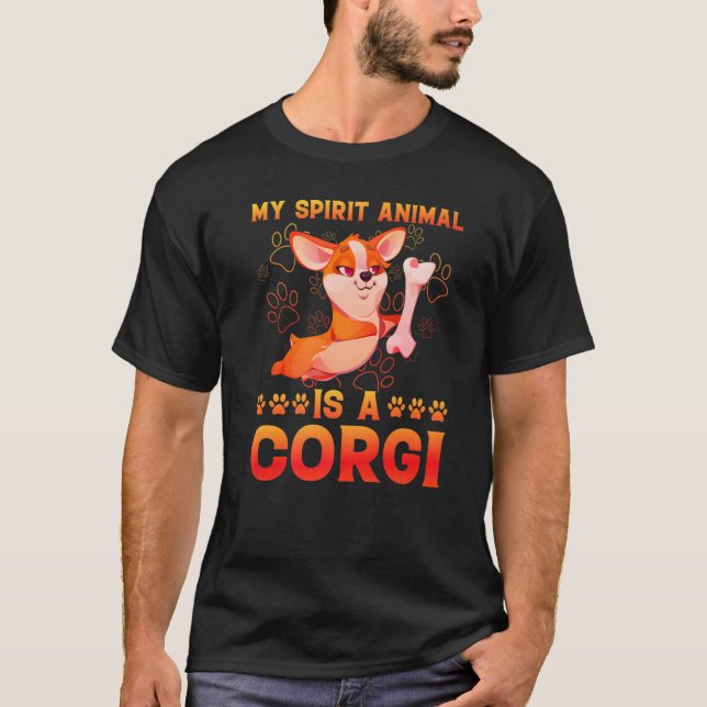 Camiseta Meu Animal Espírito É Um Corgi (Frente)