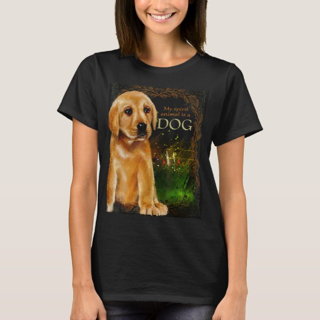 Camiseta Meu Animal Espírito É Um Entusiasta Canino De Cães (Frente)