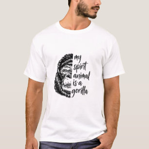 Camiseta Meu Animal Espírito É Um Gorila - Macaco, Goril En