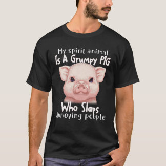 Camiseta Meu Animal Espírito É Um Porco Engraçado