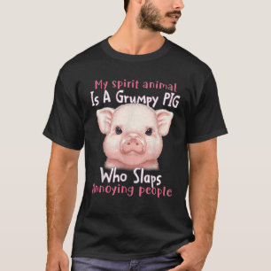 Camiseta Meu Animal Espírito É Um Porco Engraçado Que Bata