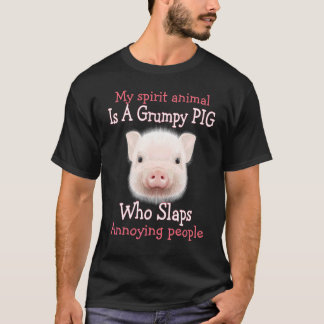 Camiseta Meu Animal Espírito É Um Porco Engraçado Que Bata 