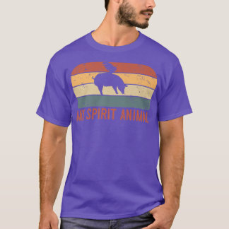 Camiseta Meu Animal Espírito É Um Premium De Suíno4225