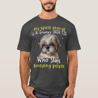 Camiseta Meu Animal Espírito É Um Shih Tzu Grumpy - Shih Tz