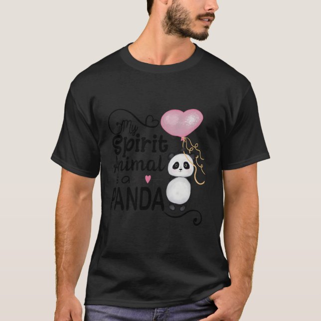 Camiseta Meu Animal Espírito É Uma Panda Que Pando Um Urso. (Frente)