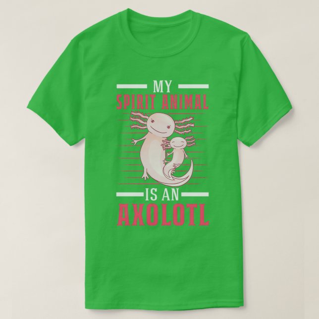 Camiseta Meu Animal Espírito É Uma Salamandra Axolotl 4 (Frente do Design)