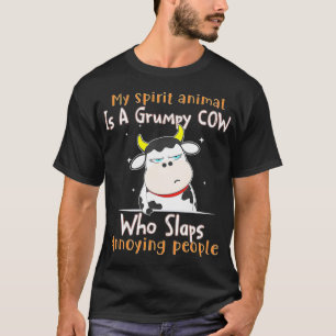 Camiseta Meu Animal Espírito É Uma Vaca Engraçada Que Bata 