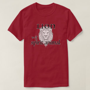 Camiseta Meu Animal Espiritual É O Leão Força Coragem