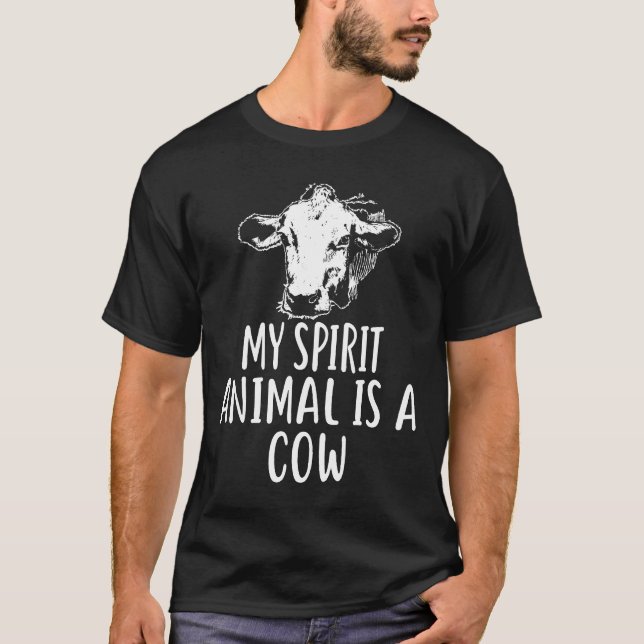 Camiseta Meu Animal Espiritual É Uma Vaca V2 (Frente)