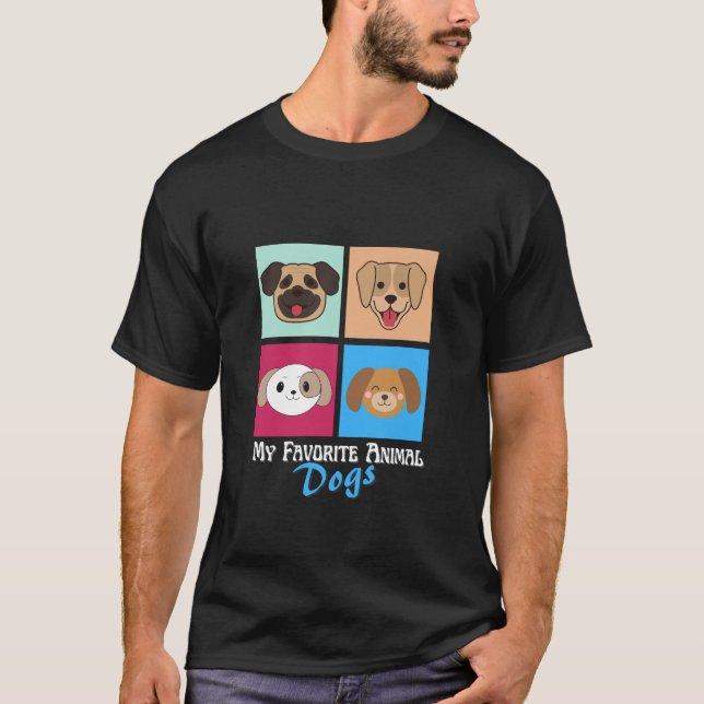 Camiseta Meu Animal Favorito: Cães (Frente)