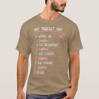 Camiseta Meu Anime Perfeito De Dia Mostra Engraçado Amor Co