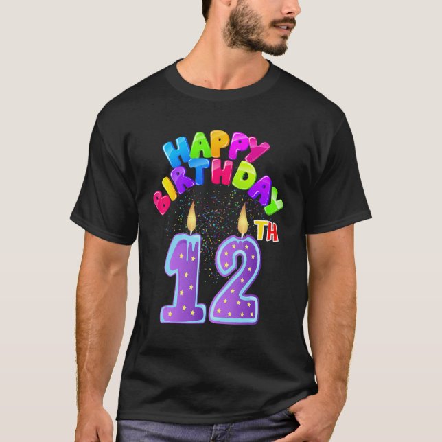 Camiseta Meu aniversário 12 (Frente)