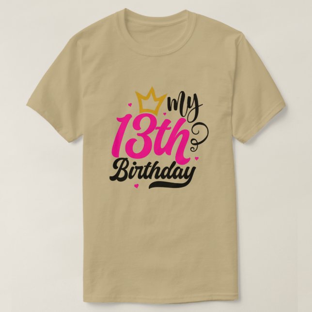 Camiseta Meu aniversário de 1301 (Frente do Design)