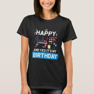 Camiseta Meu aniversário Dia 4 de julho Dia da Independênci