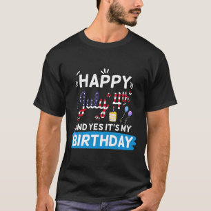 Camiseta Meu aniversário Dia 4 de julho Dia da Independênci