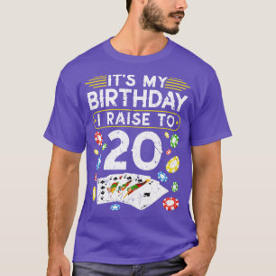 Camiseta Meu Aniversário Eu Completo 20 Poker