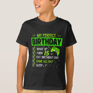 Camiseta Meu Aniversário Perfeito Level Up Aniversário de 1