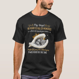 Camiseta Meu Anjo Meu Coração É Cheio De Memórias Com Orgul