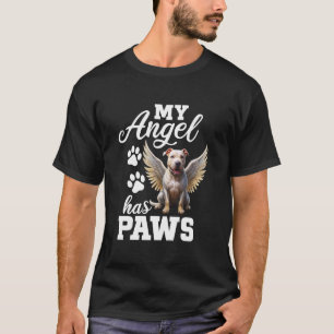 Camiseta Meu Anjo Tem Patas Memorial Pitbull Cão Asas de An
