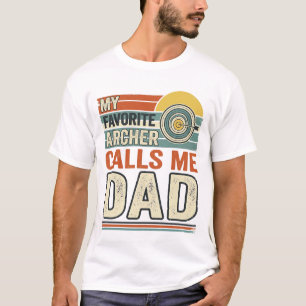 Camiseta Meu Arqueiro Favorito Me Chama De Pai Design Vinta